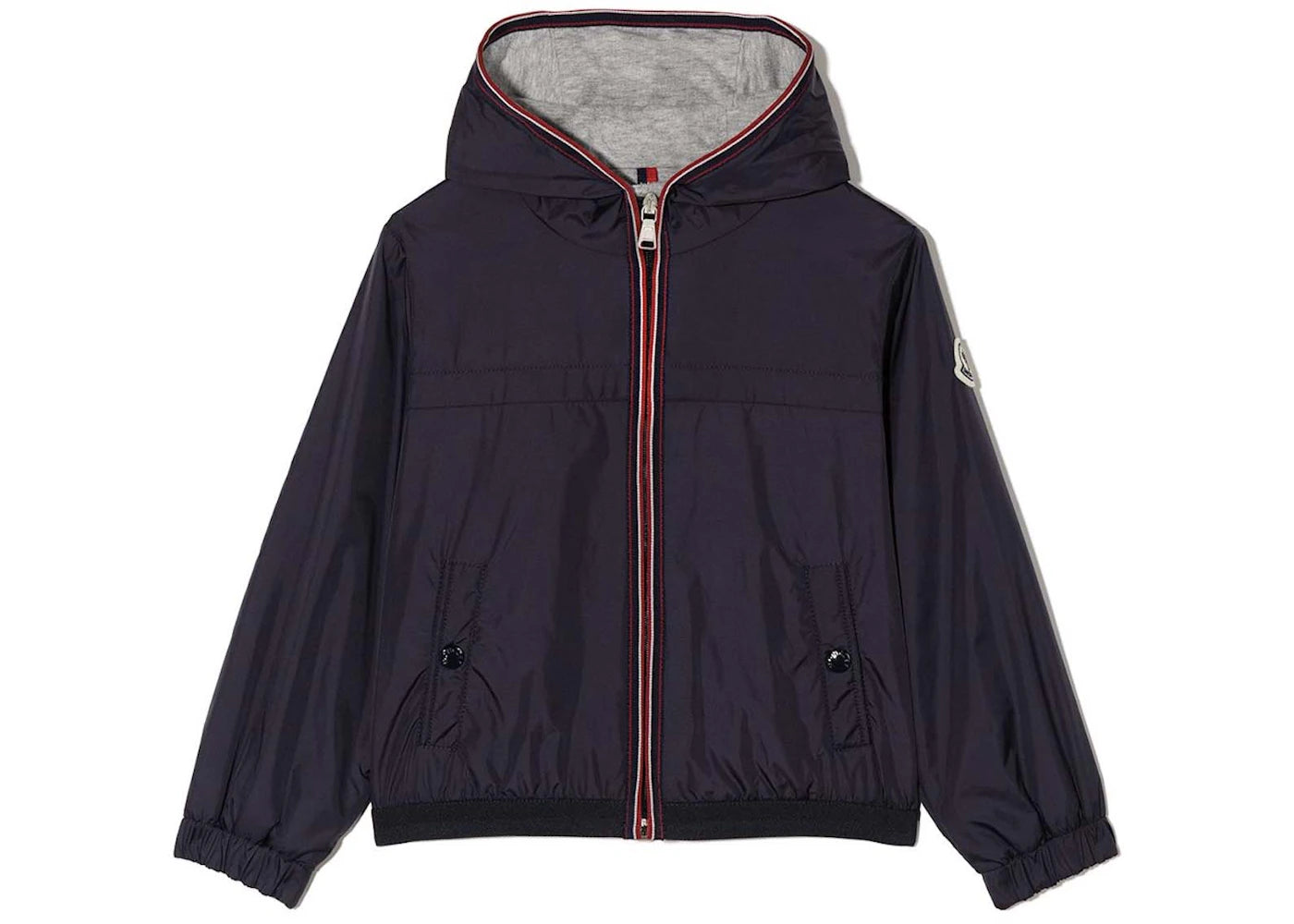 Moncler Enfant Anton Hooded Rain Jacket Navy Blue