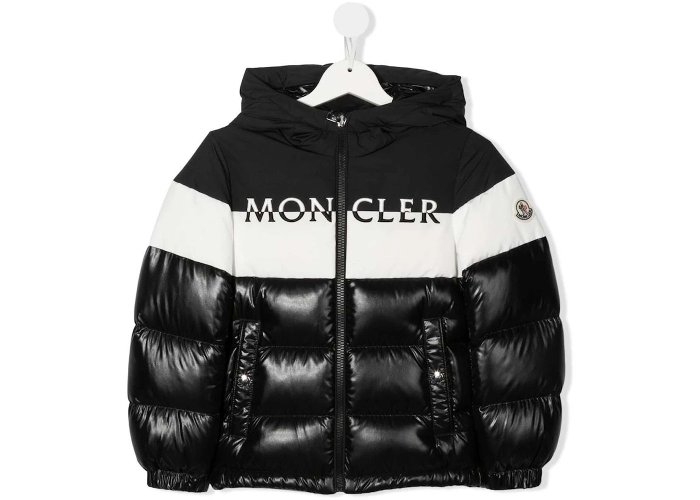 Moncler Enfant Chest Logo-Print Padded Jacket Black