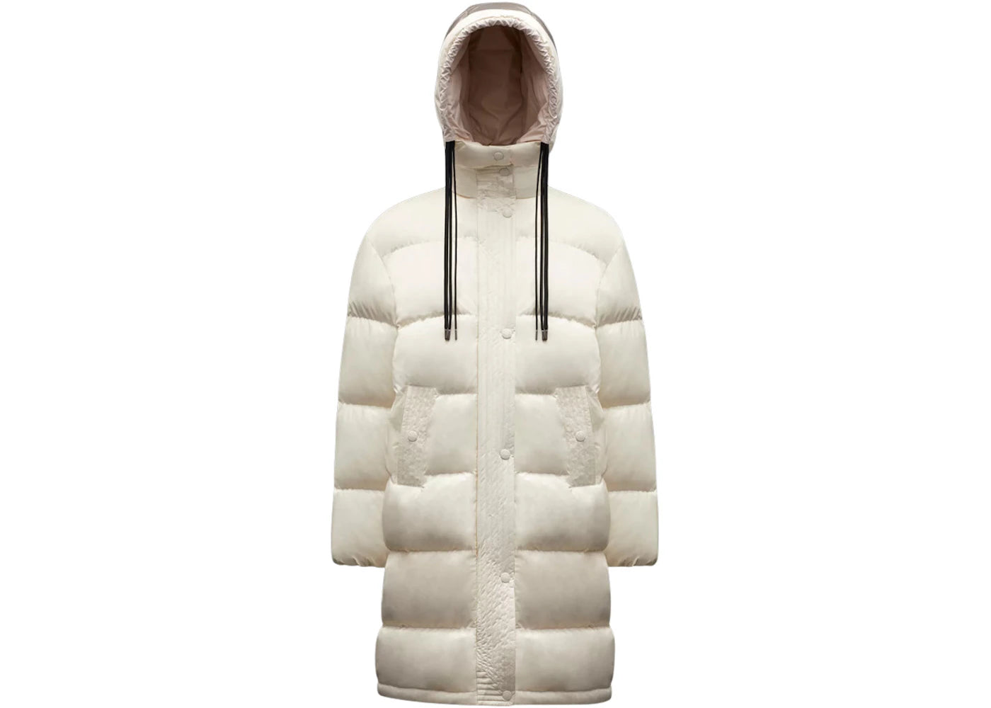 Moncler Women's Erysimum Long Down Jacket Butter White