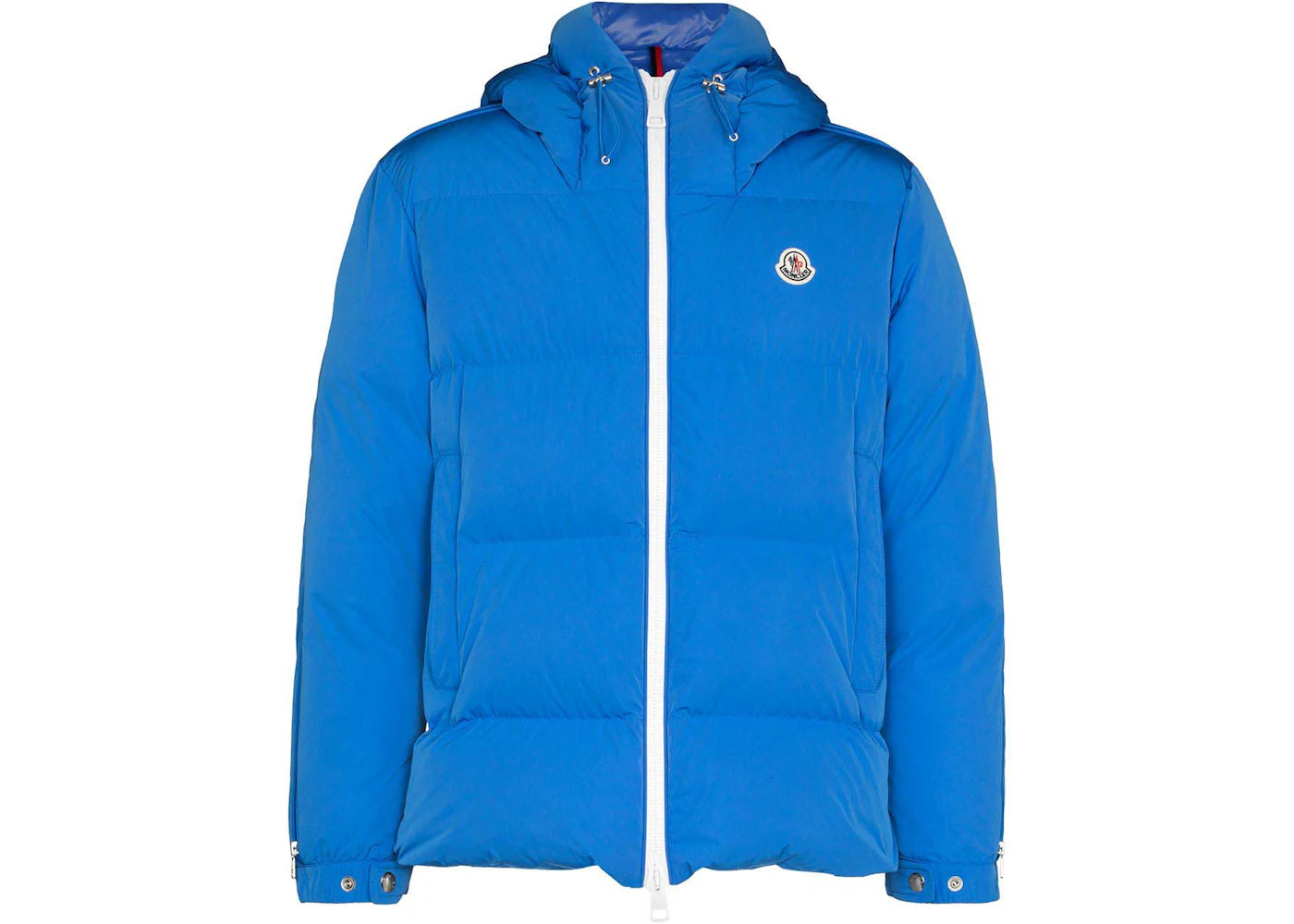 Moncler Idil Contrast-Trim Puffer Jacket Blue