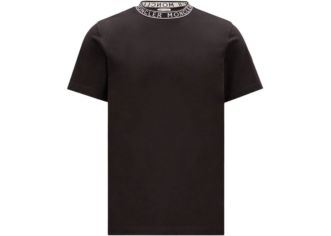 Moncler Logo Collar T-Shirt Black