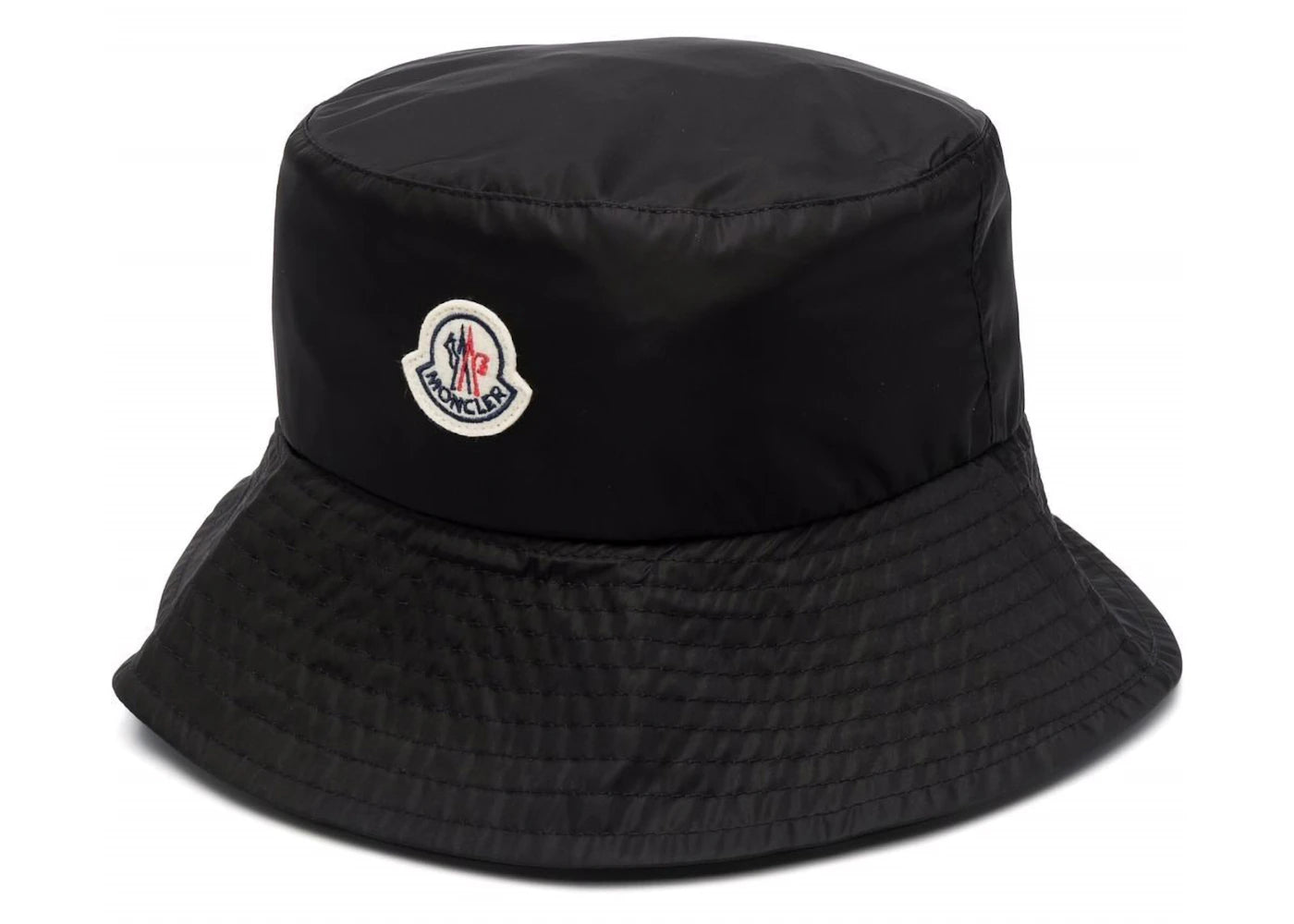 Moncler Logo Patch Bucket Hat Black