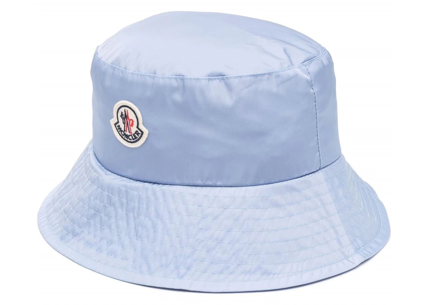 Moncler Logo Patch Bucket Hat Blue