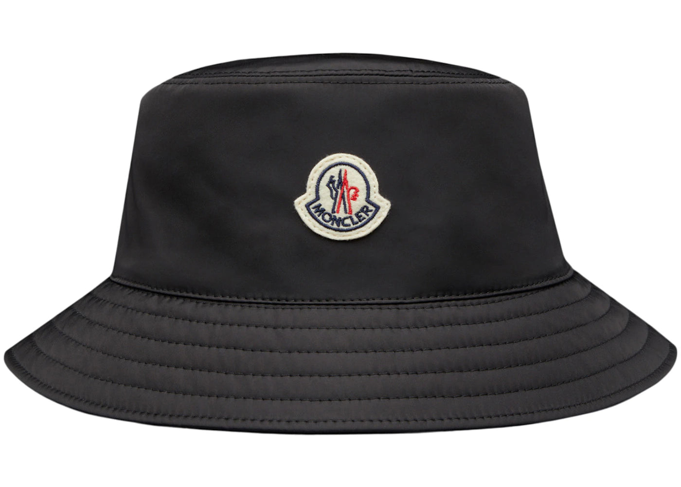 Moncler Logo Patch Rainwear Bucket Hat Black