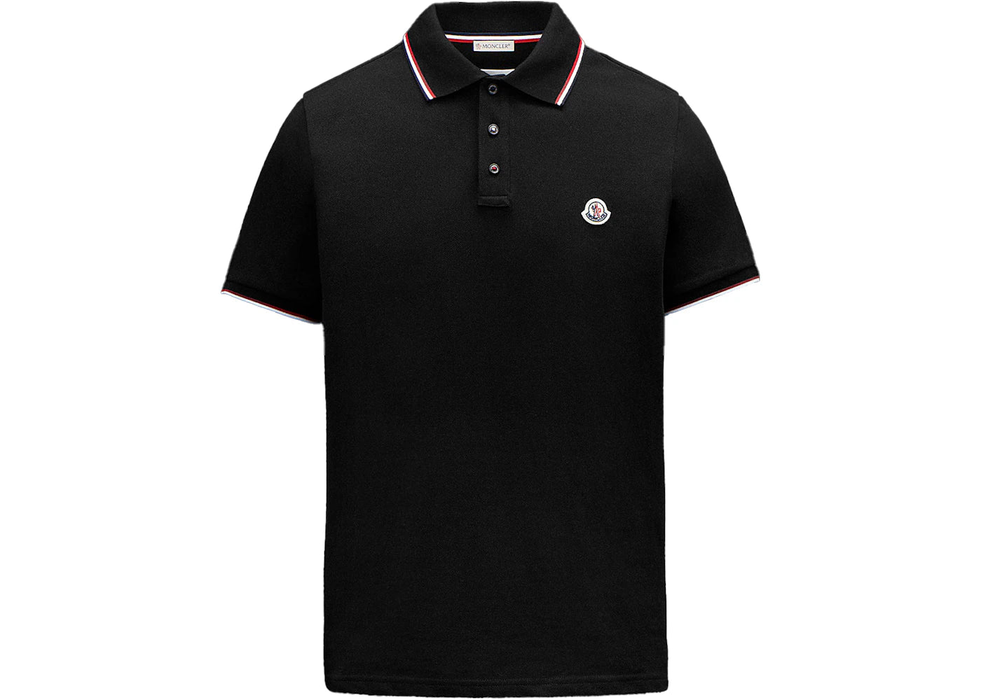 Moncler Logo Polo Shirt Black/Red/White