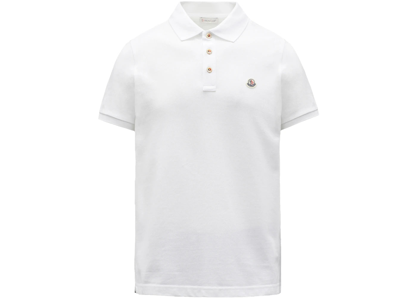 Moncler Logo Polo Shirt Optical White