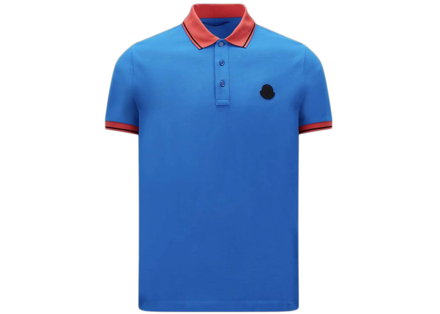 Moncler Logo Poloshirt Blue/Red