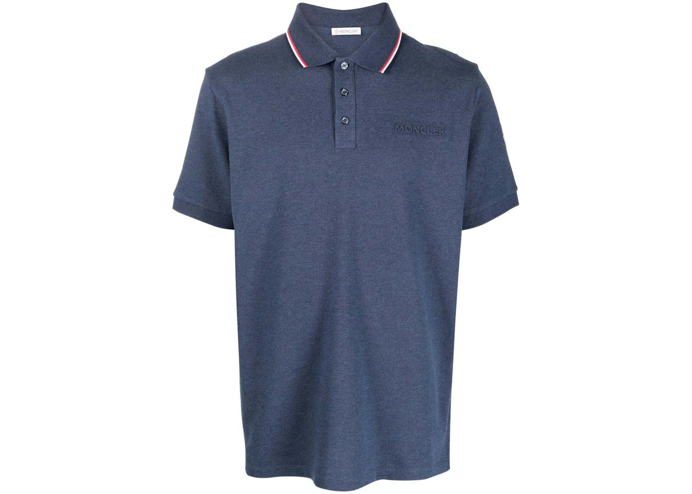 Moncler Logo Poloshirt Navy Blue