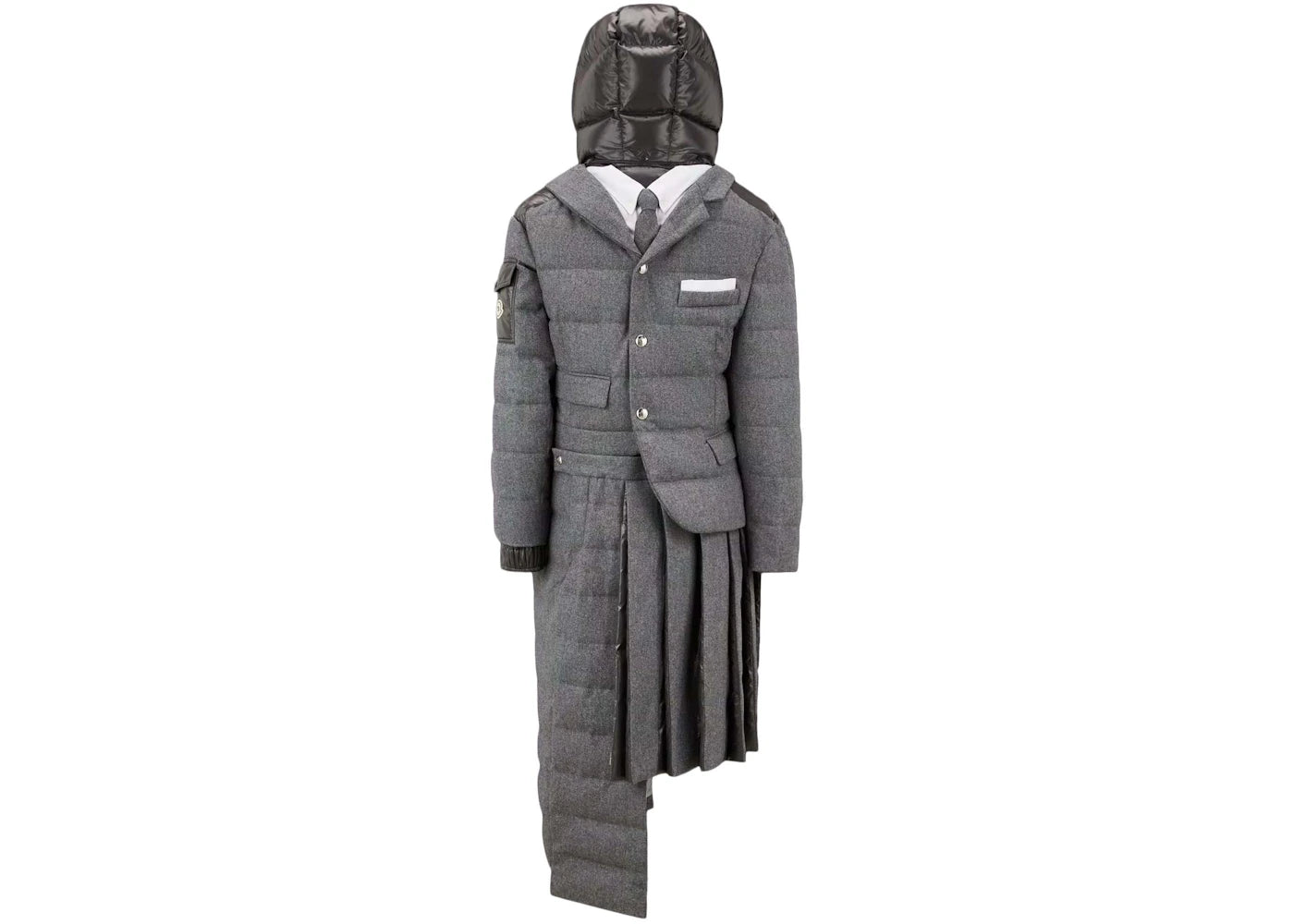 Moncler Maya 70 by Thom Browne Coat Light Grey