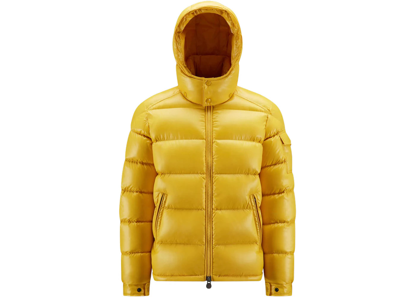 Moncler Maya Short Down Jacket Yellow Plaid