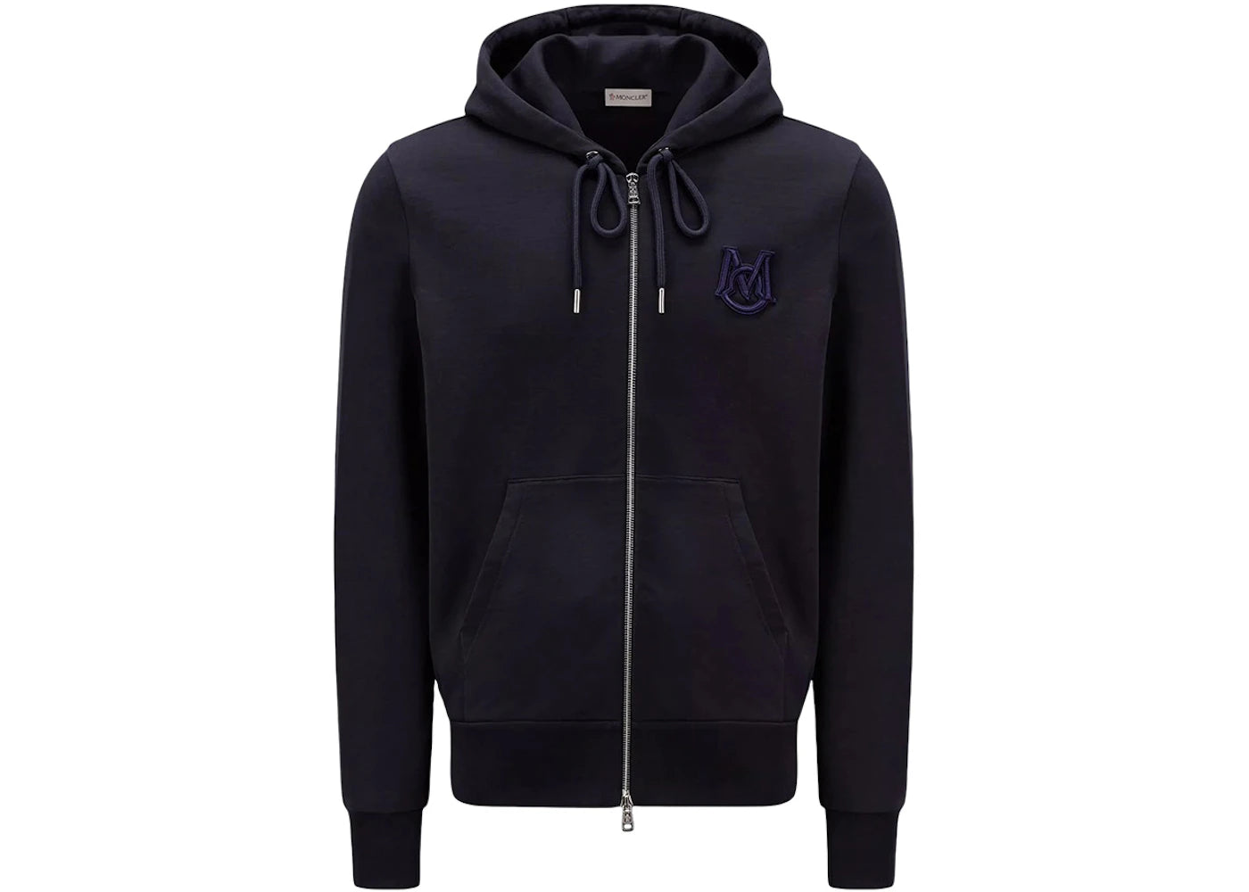 Moncler Monogram Zip-Up Hoodie Night Blue