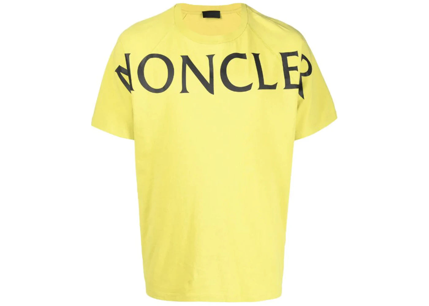 Moncler Oversize Logo Print T-shirt Yellow