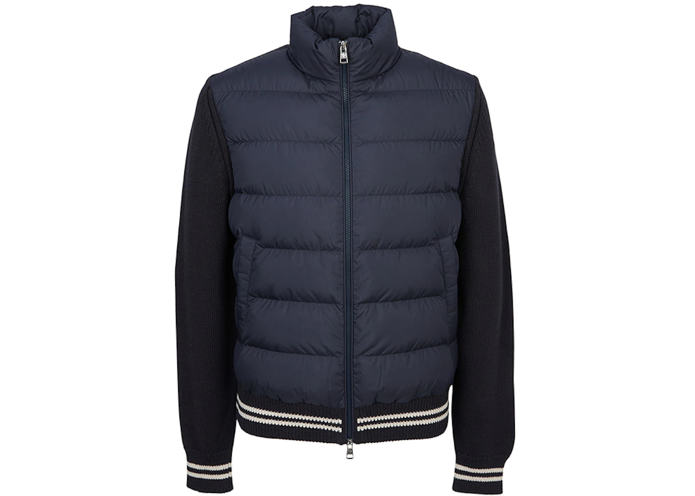 Moncler Padding Zip Up Cardigan Navy