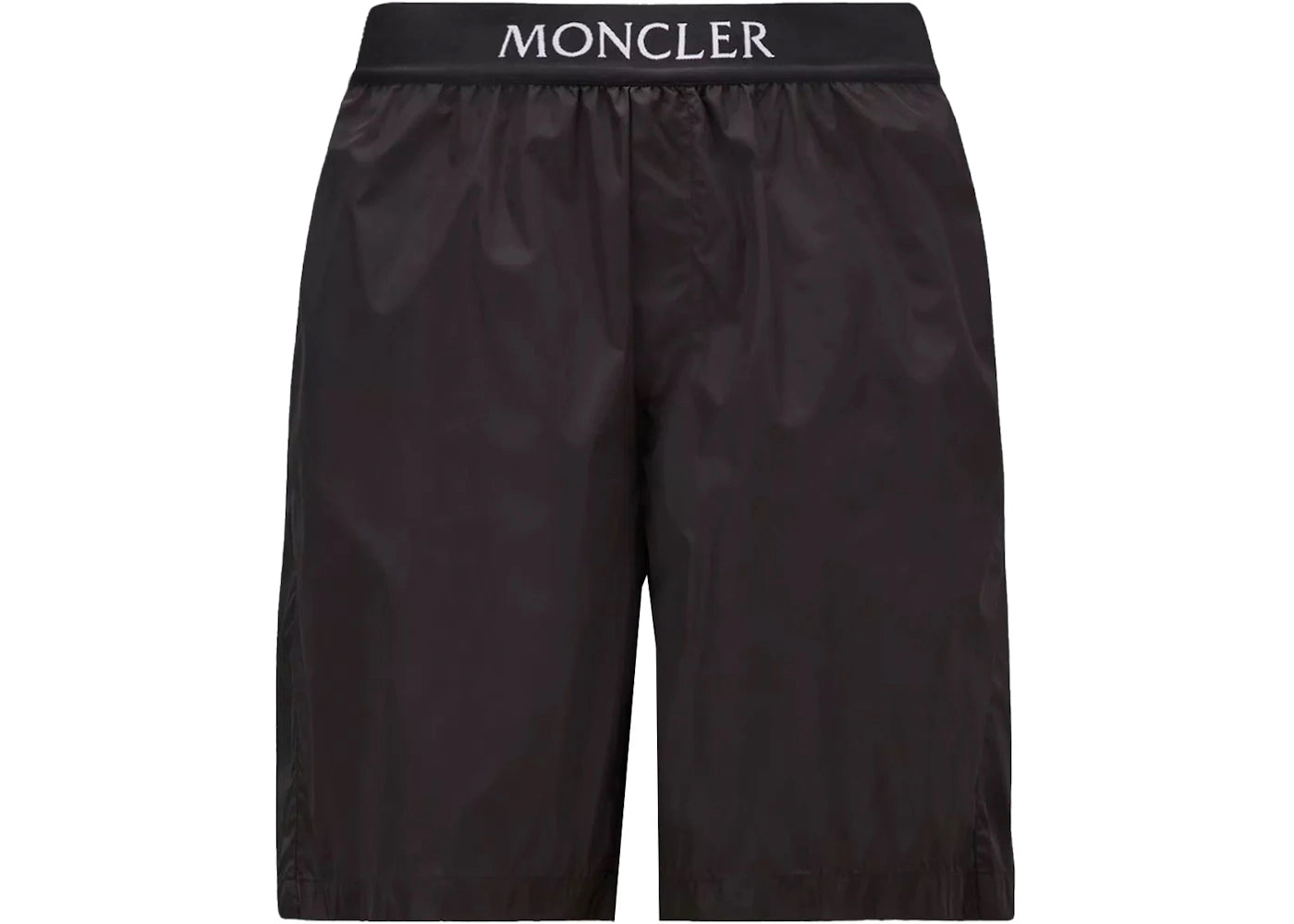 Moncler Plain Logo Swim Shorts Black