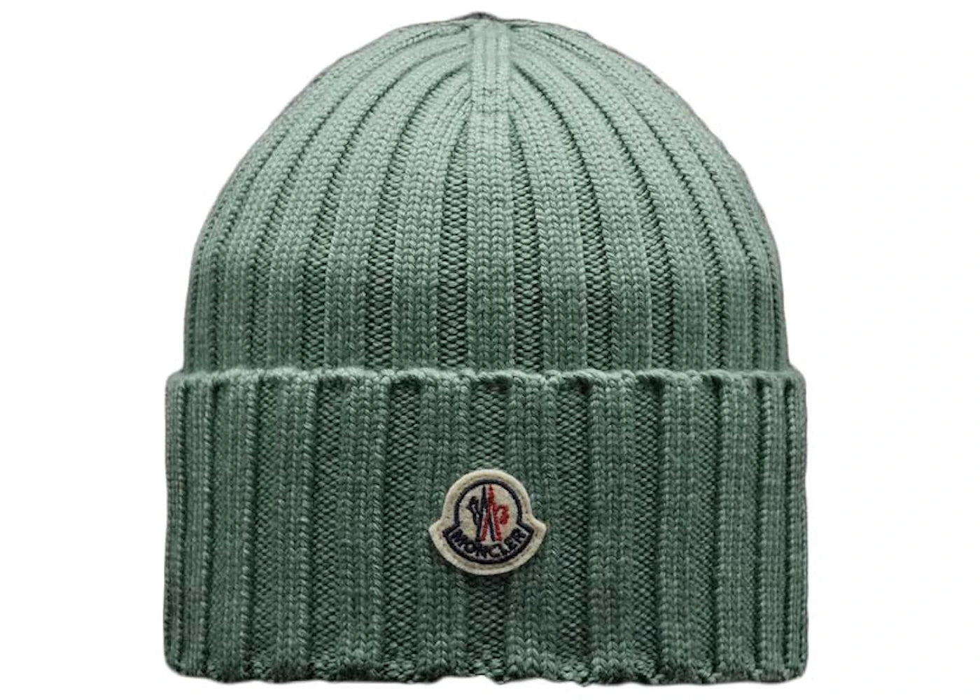 Moncler Ribbed Knit Beanie Aqua Green