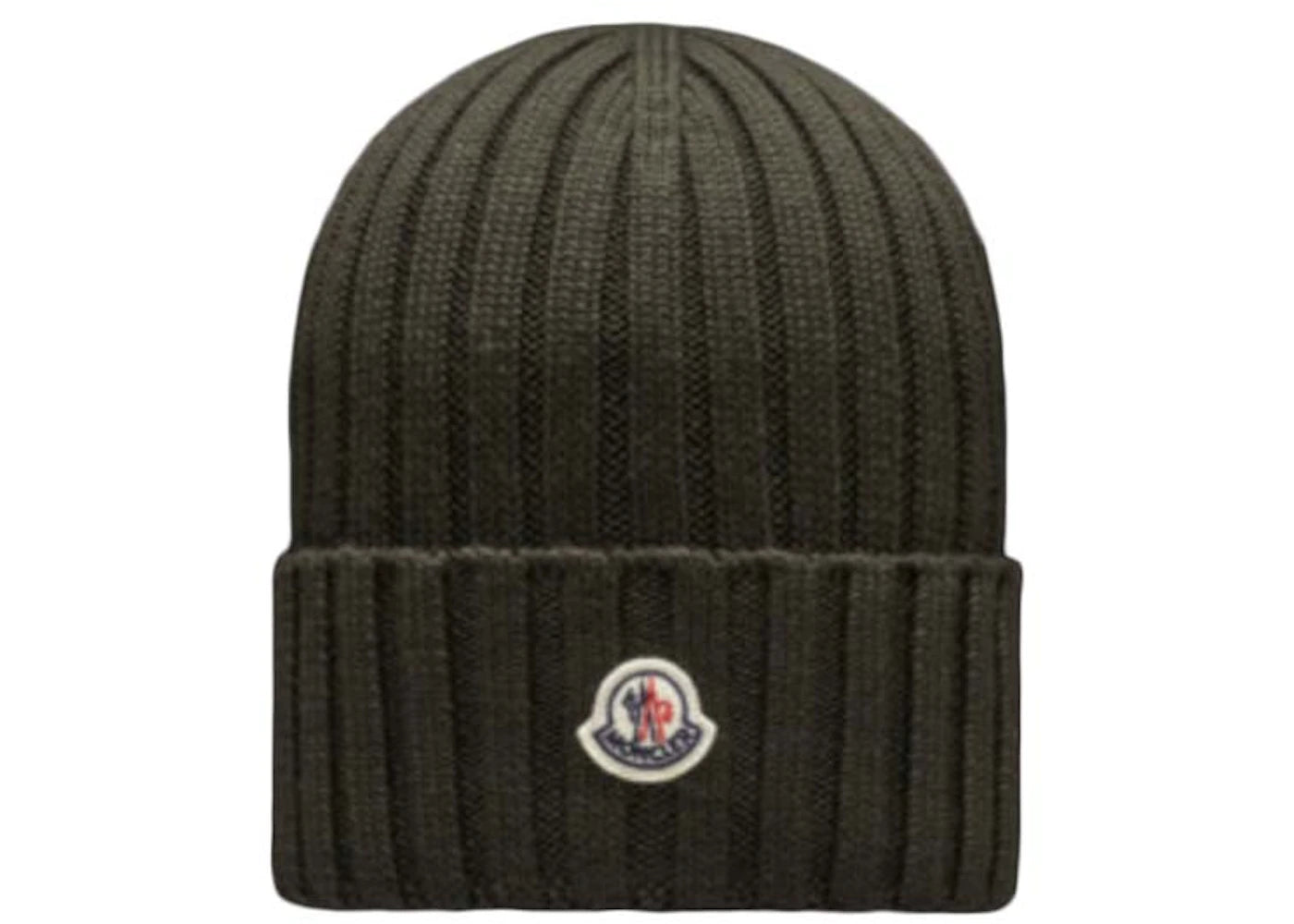 Moncler Ribbed Knit Beanie Army Green