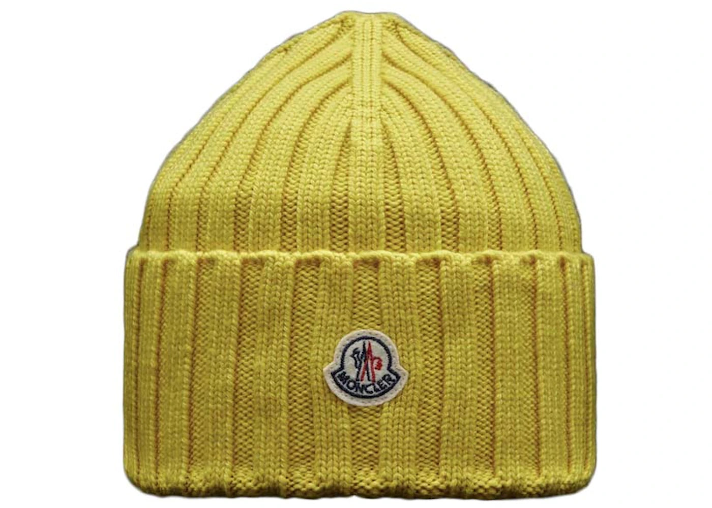 Moncler Ribbed Knit Beanie Yellow