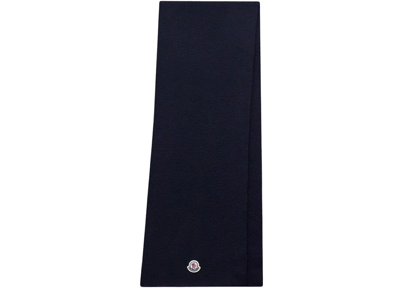 Moncler Ribbed Knit Wool Scarf Night Blue