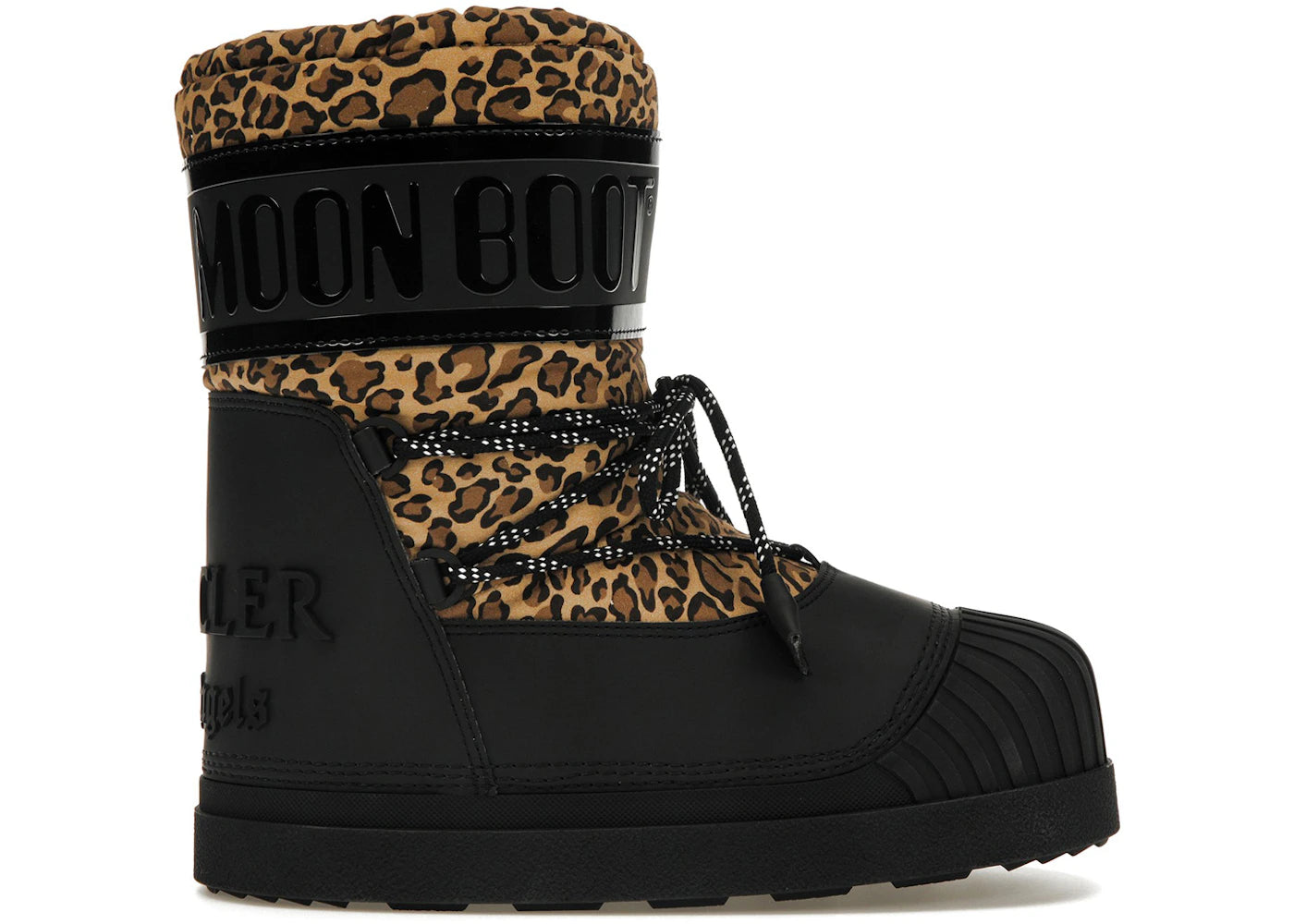 Moncler Shedir Snow Boots Palm Angels Black Leopard Print