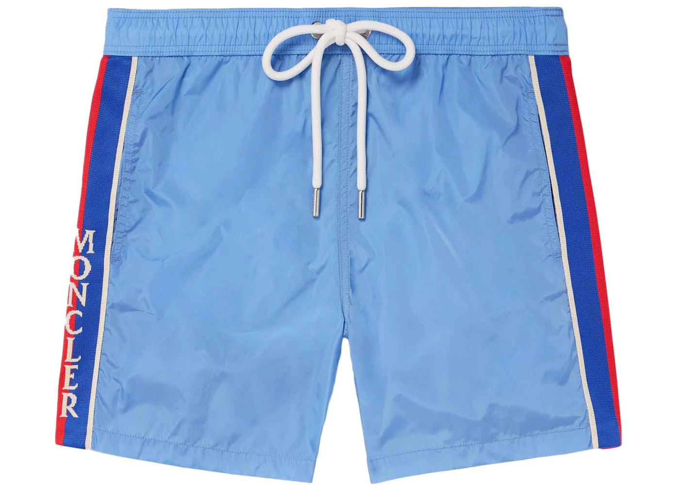 Moncler Slim Fit Striped Swimshort Blue