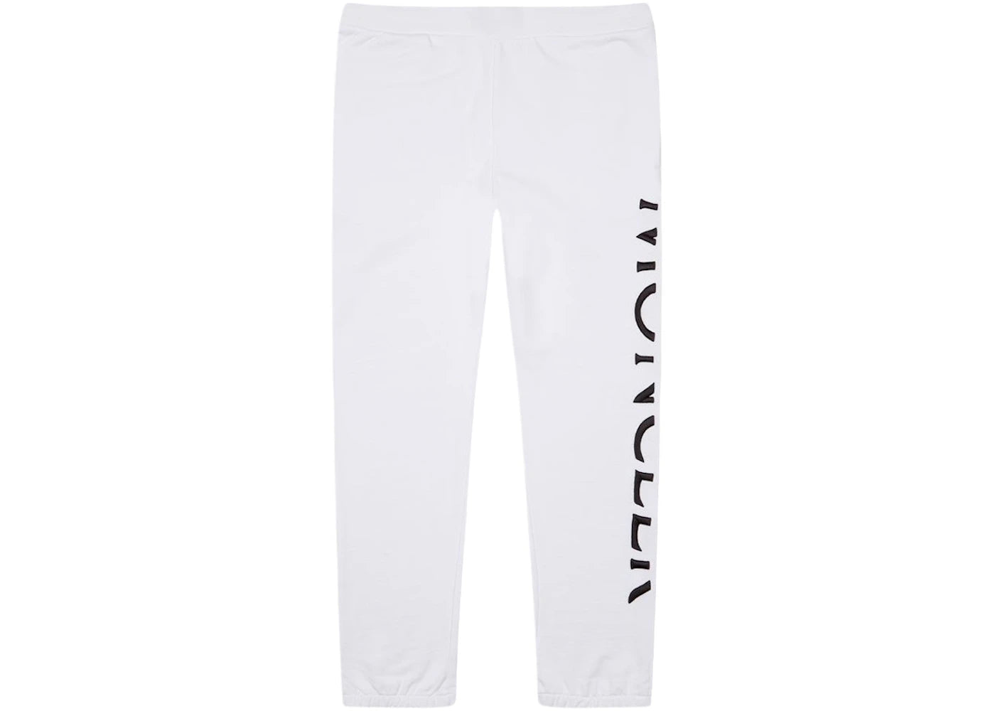 Moncler Split Embroidered Logo Sweatpants White