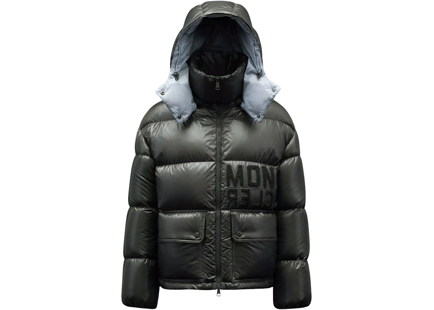 Moncler Women's Abbaye Short Down Jacket Dark Grey