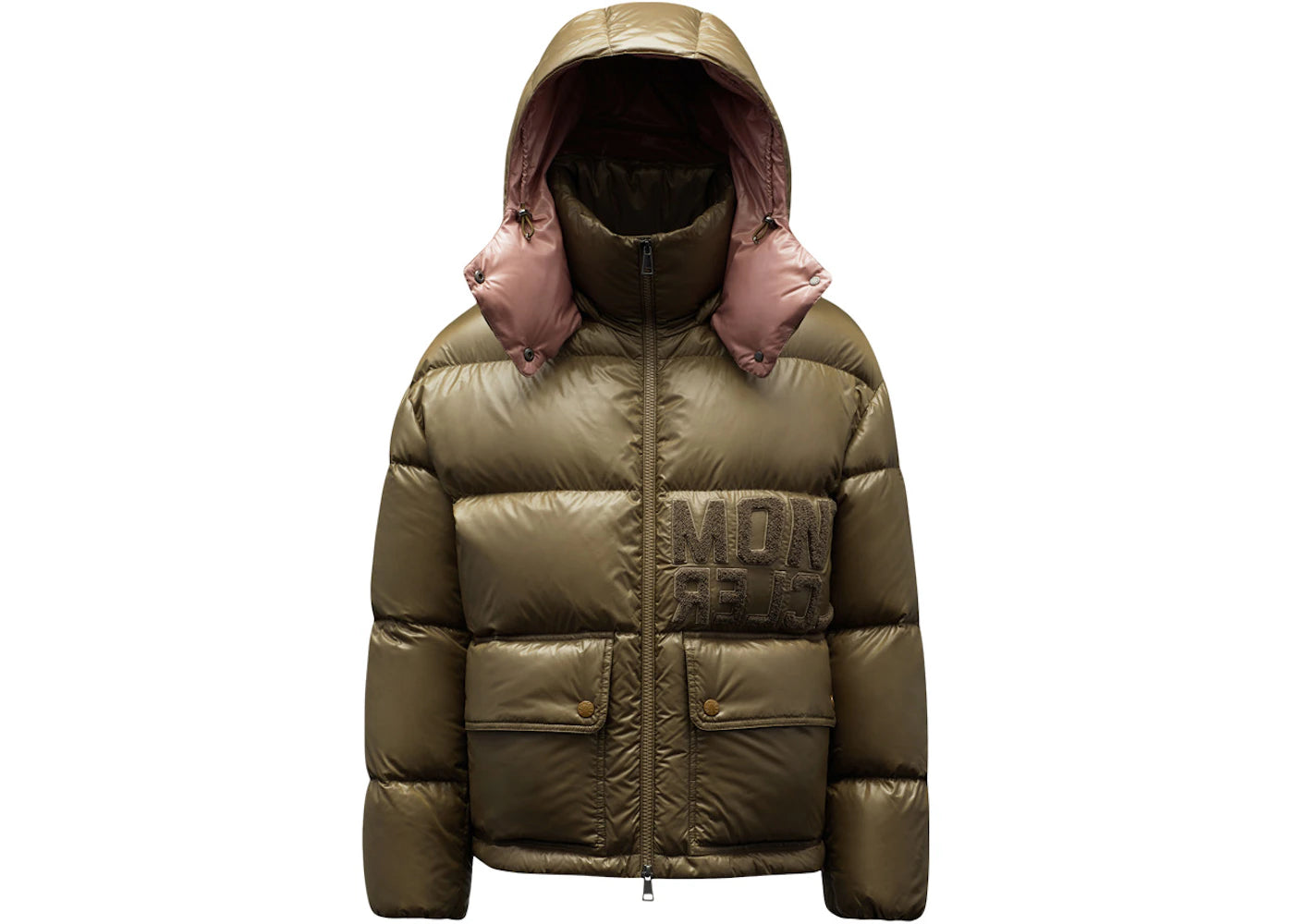 Moncler Women's Abbaye Short Down Jacket Mud Brown