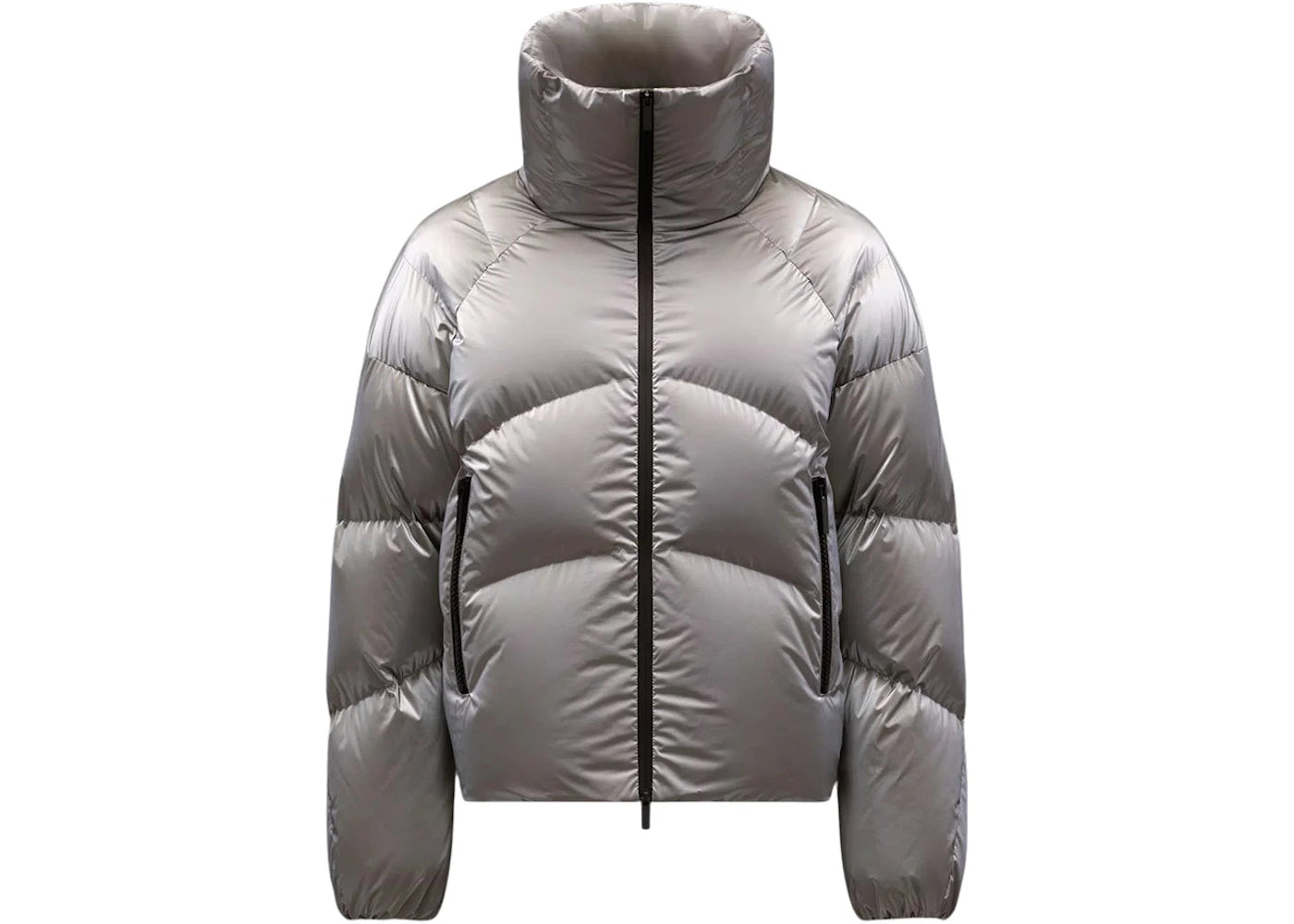 Moncler Women's Avoriaz Short Down Jacket Silver