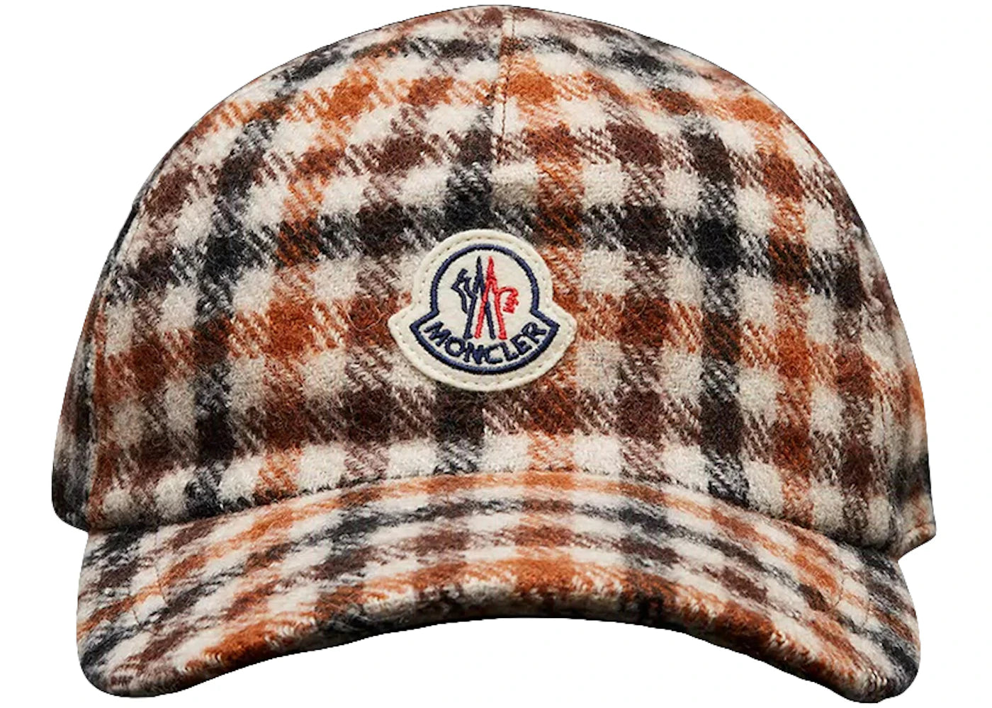 Moncler Women's Houndstooth Wool Hat Brown