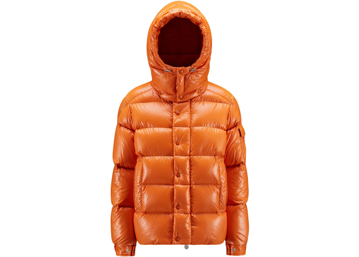 Moncler Women's Maya 70th Anniversary Special Edition Short Down Jacket Campfire Orange