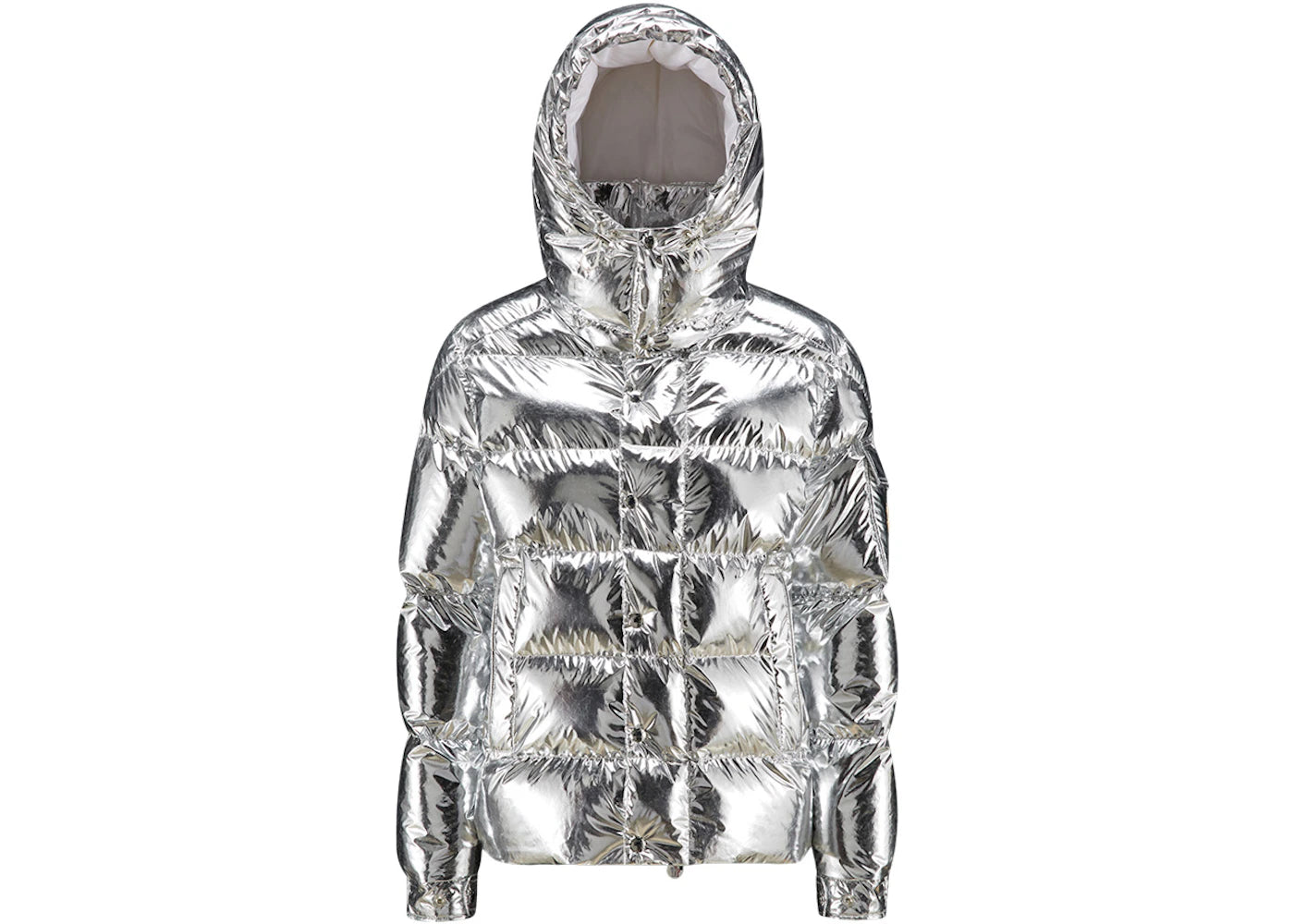 Moncler Women's Maya 70th Anniversary Special Edition Short Down Jacket Platinum