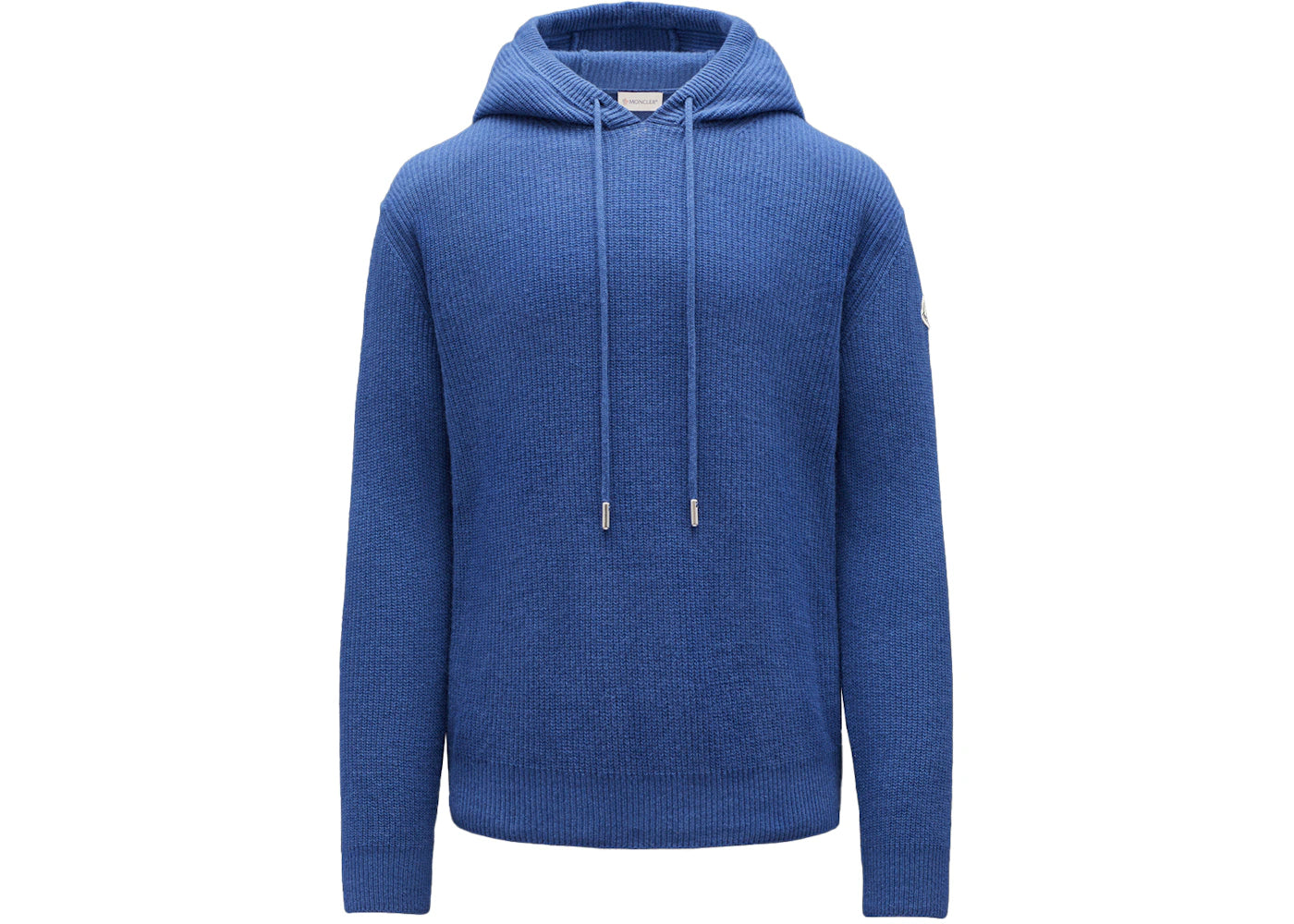 Moncler Wool and Cashmere Knit Hoodie Navy Blue