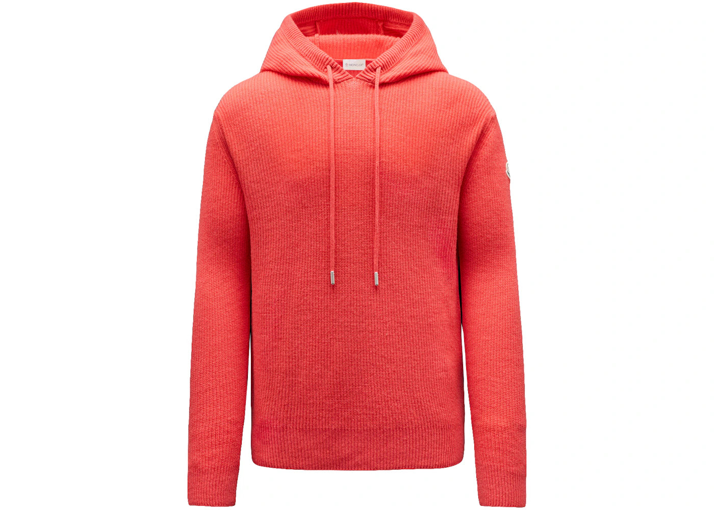 Moncler Wool and Cashmere Knit Hoodie Orange