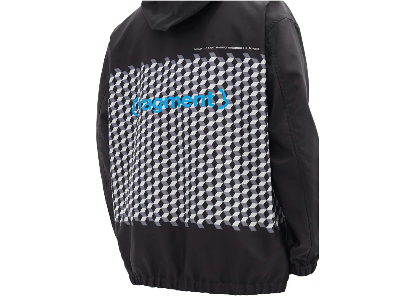 Moncler x Fragment Kaplan Hooded Tile-Print Windbreaker Black