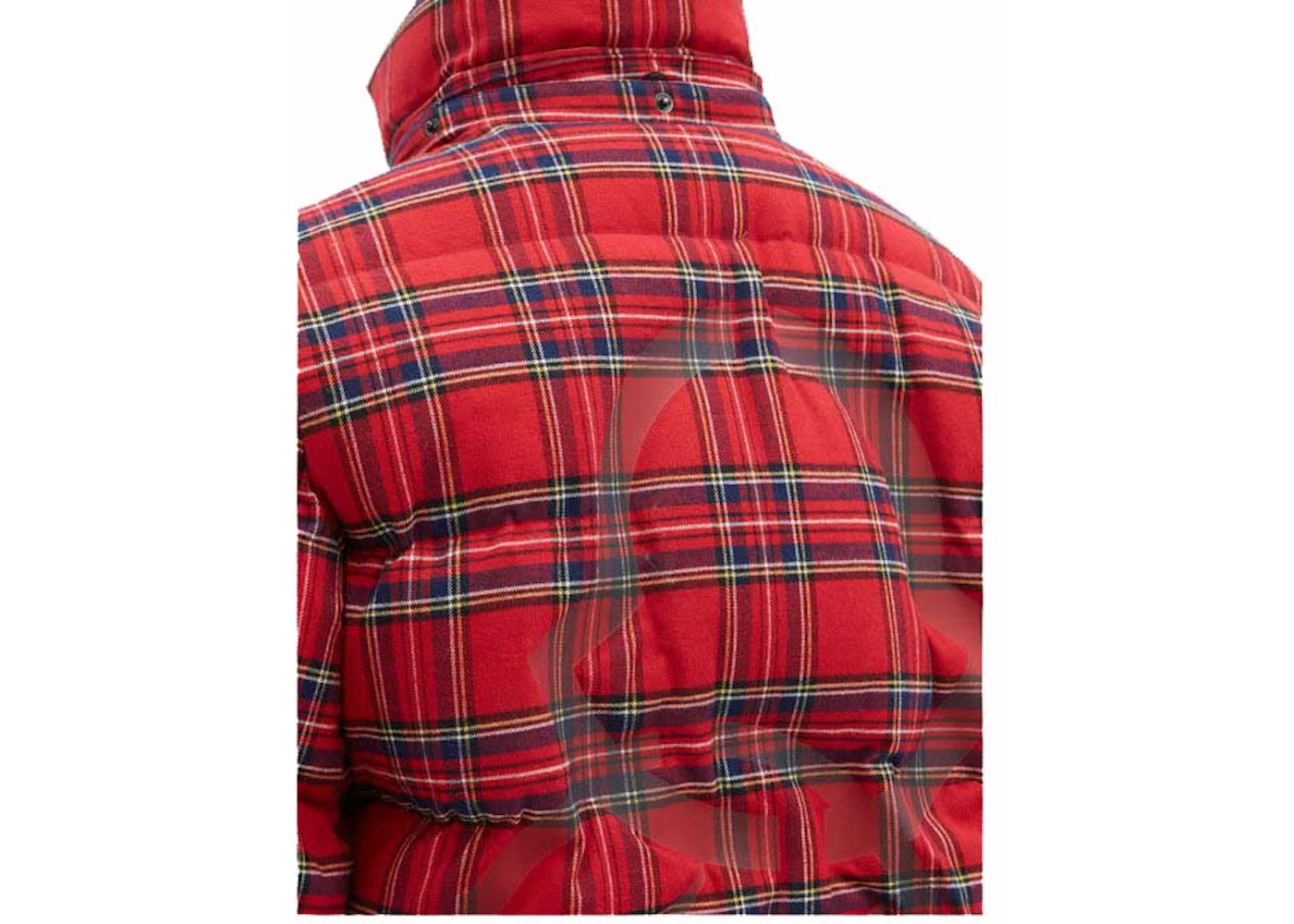 Moncler x Fragment Mayak Oversized Tartan-Flannel Quilted Down Jacket Red