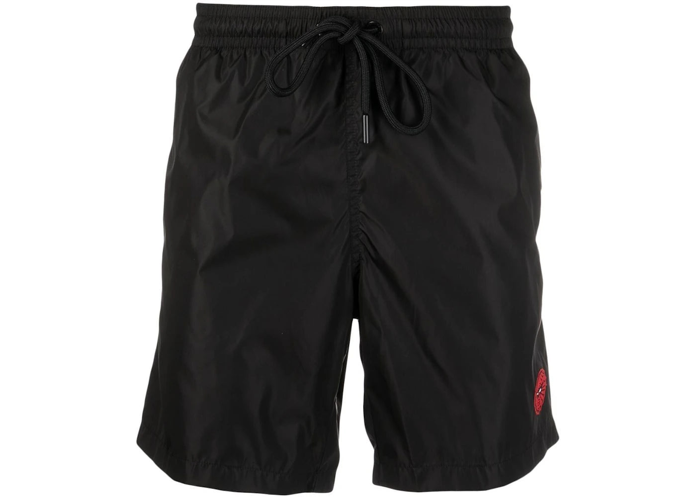 Moncler x Marvel Spider Man Logo-Patch Swim Shorts Black