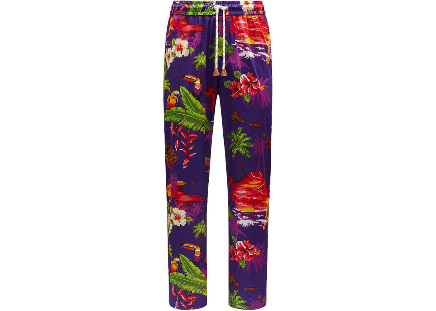 Moncler x Palm Angels Hawaiian Print Trousers Purple Multi Print