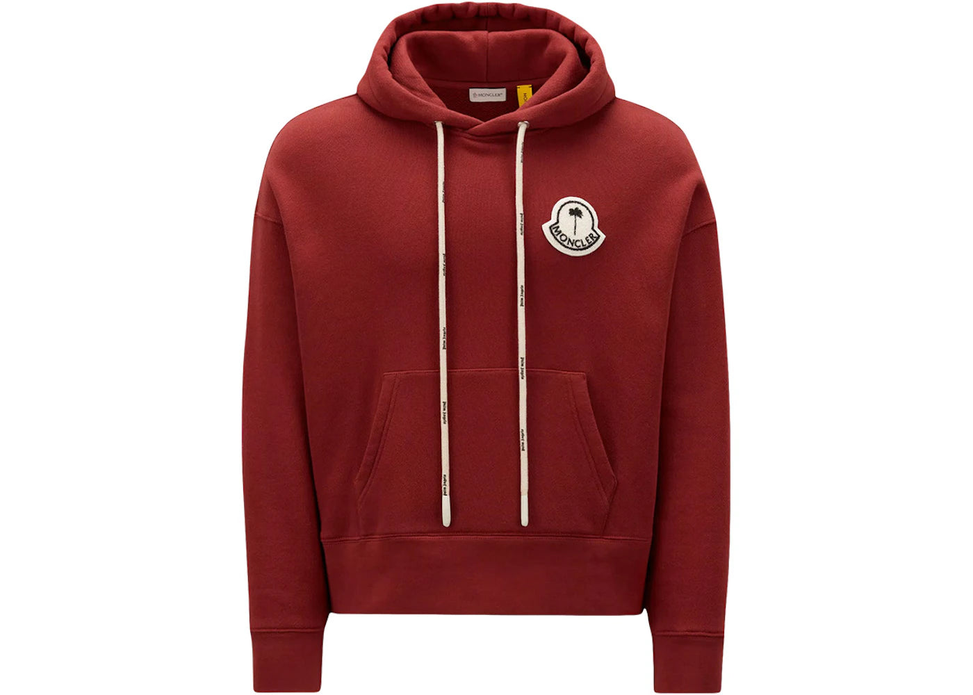 Moncler x Palm Angels Logo Hoodie Burgundy