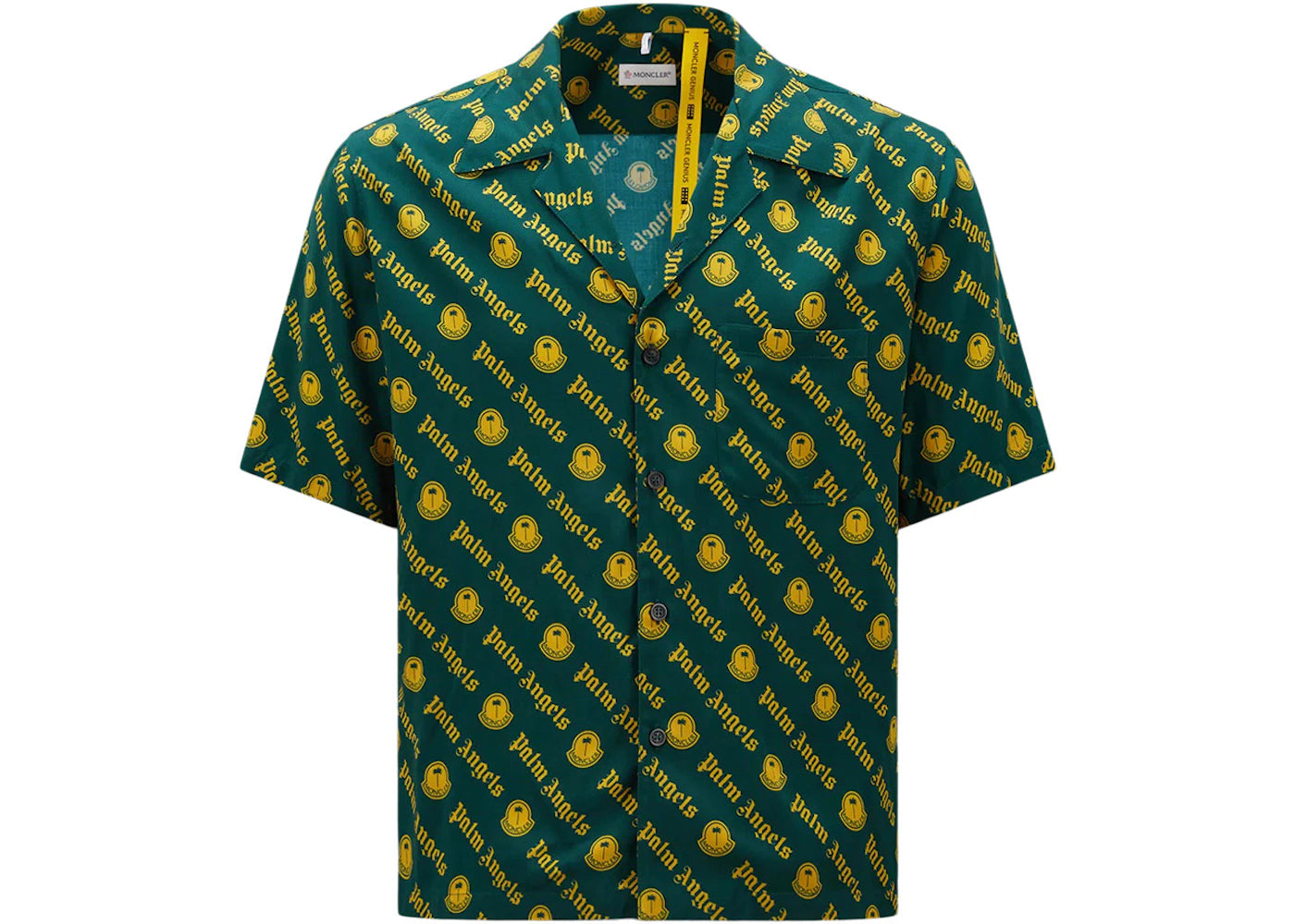 Moncler x Palm Angels Logo Print Shirt Yellow/Green