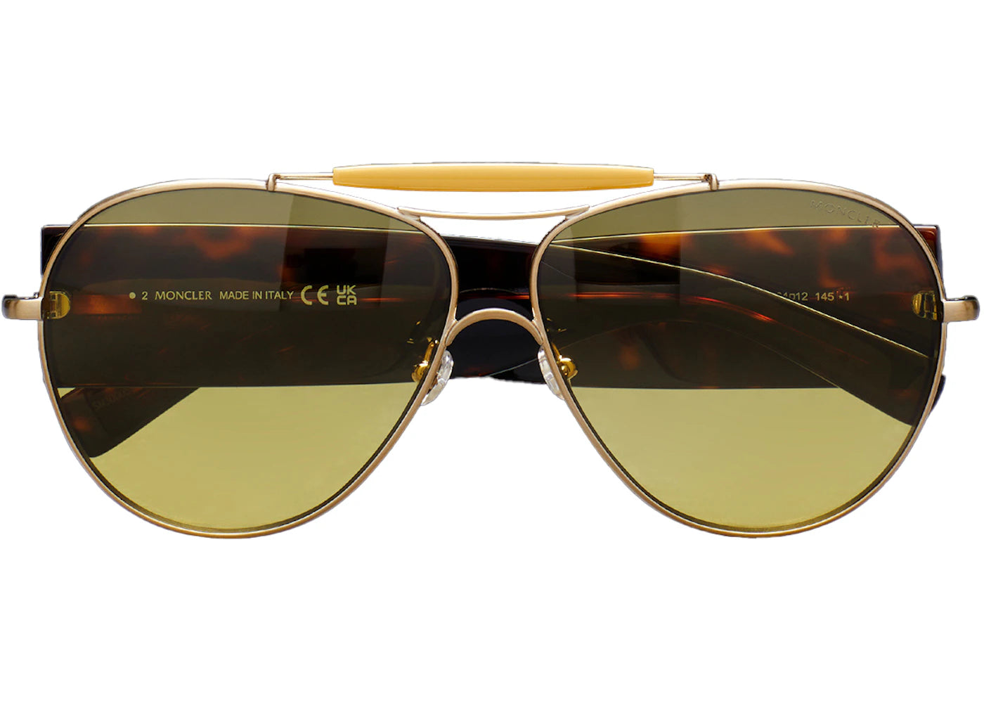 Moncler x Palm Angels Metal Sunglasses Shiny Brass/Shiny Mustard Yellow