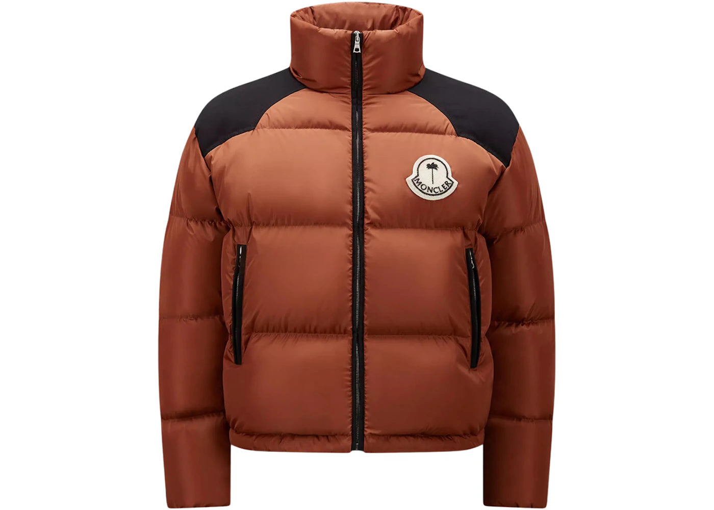 Moncler x Palm Angels Nevin Short Down Jacket Brown