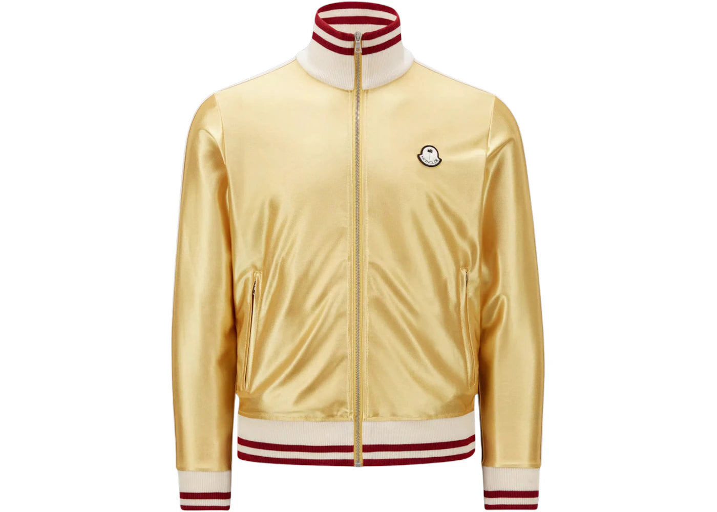 Moncler x Palm Angels Shiny Zip-Up Sweatshirt Light Yellow