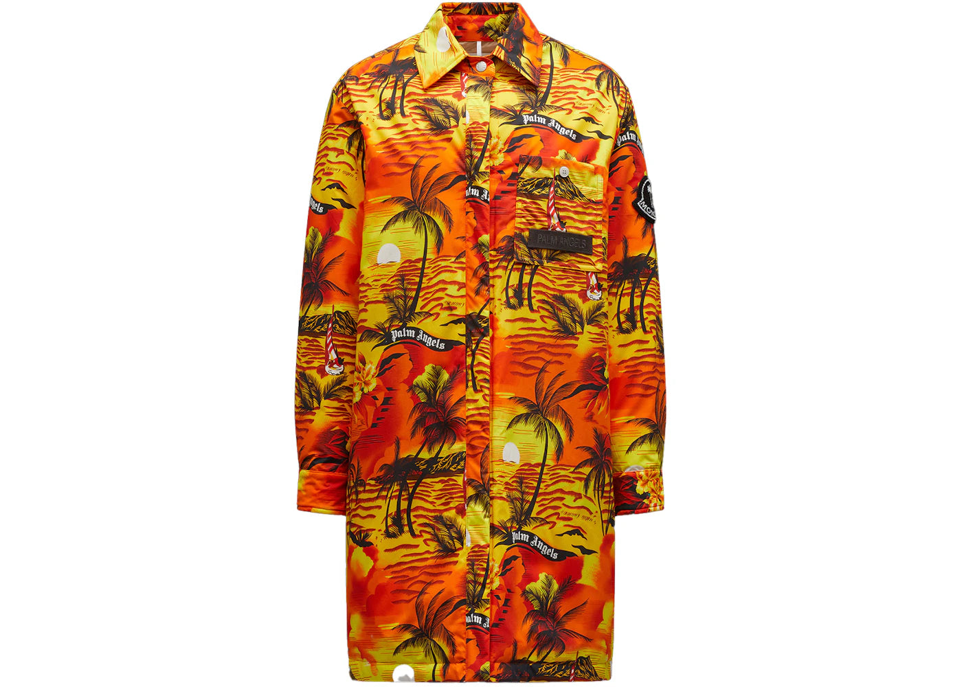 Moncler x Palm Angels Tallac Long Overshirt Orange