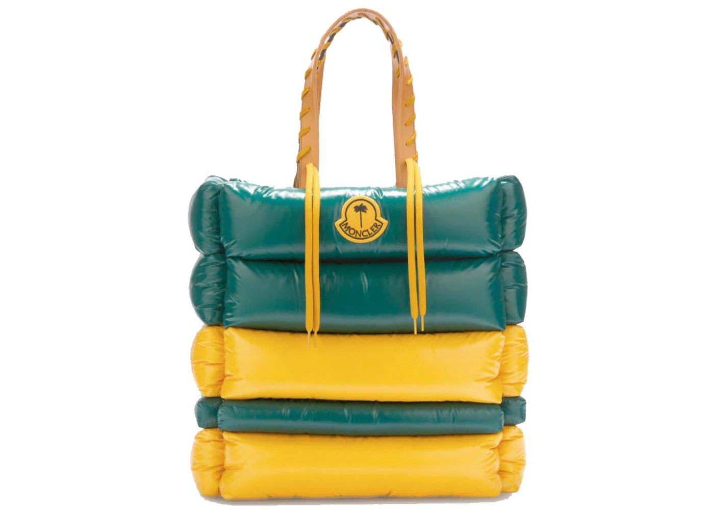 Moncler x Palm Angels Tote Bag Green/Yellow