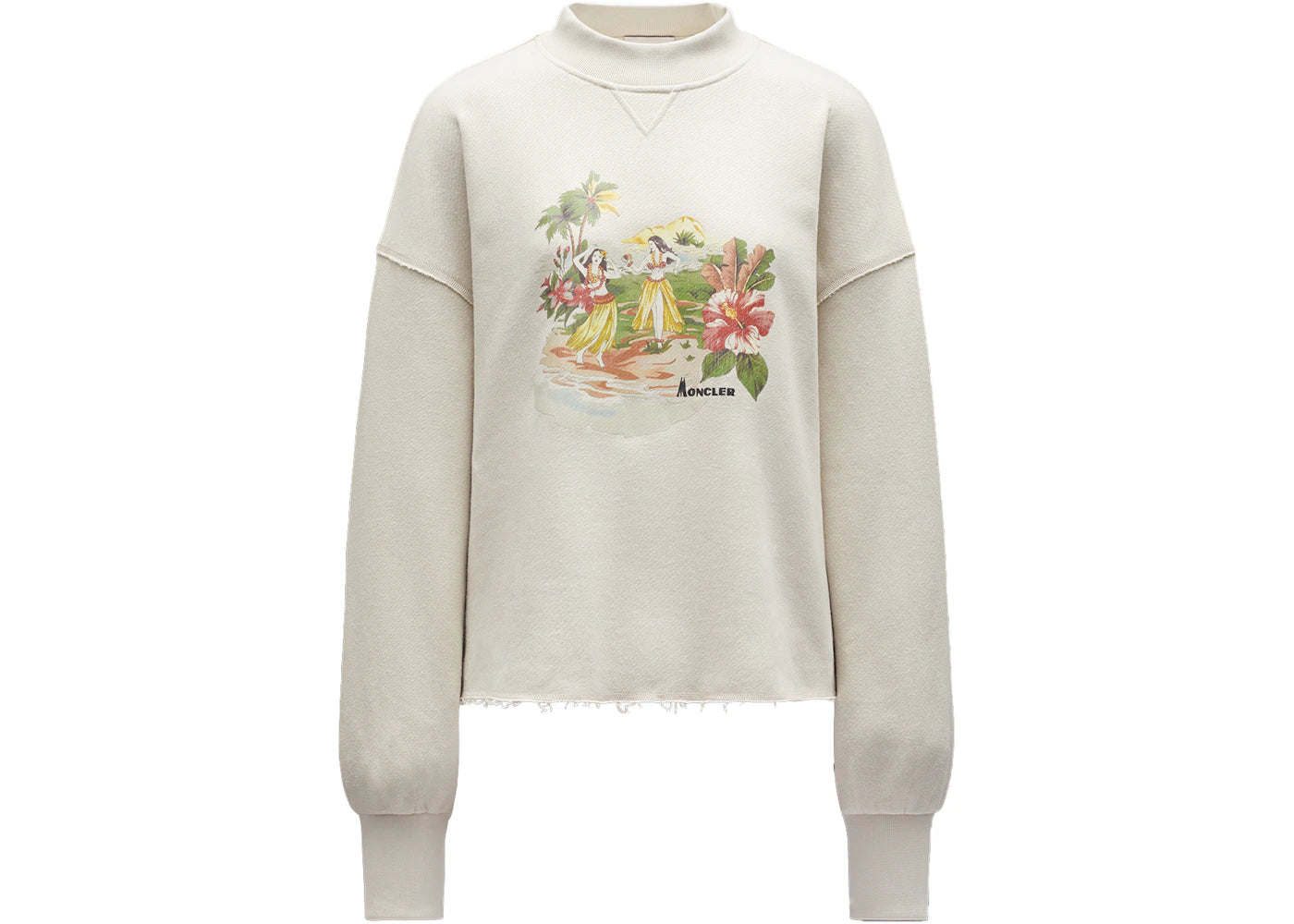 Moncler x Palm Angels Tropical Motif Crewneck Beige