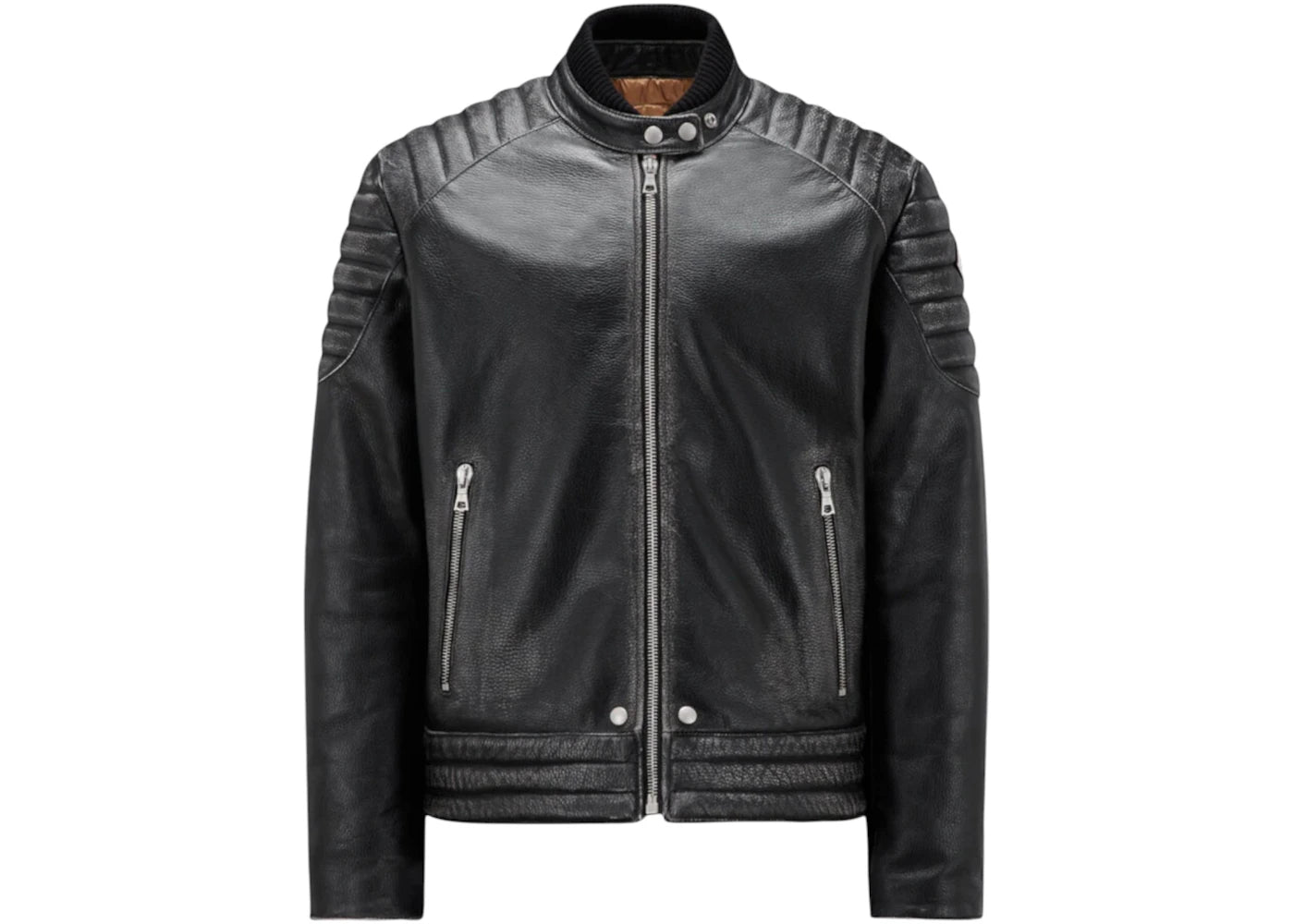 Moncler x Palm Angels Vicsek Leather Down Jacket Black