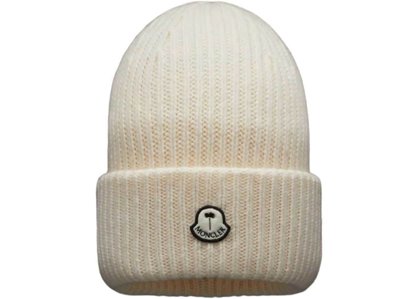 Moncler x Palm Angels Wool Beanie FW22 Silk White