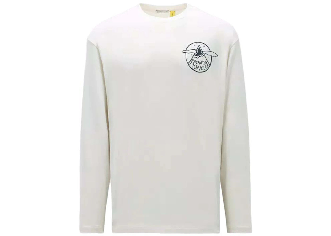 Moncler x Roc Nation by Jay-Z Logo Long Sleeve T-Shirt Off White