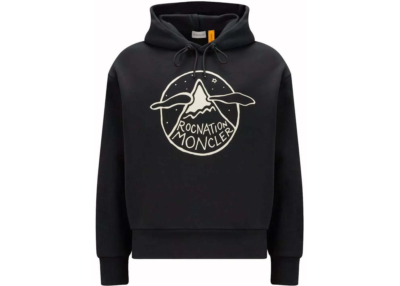 Moncler x Roc Nation by Jay-Z Logo Motif Hoodie Black