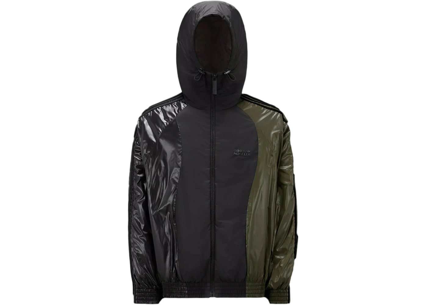 Moncler x adidas Originals Balzers Short Down Jacket Black & Green